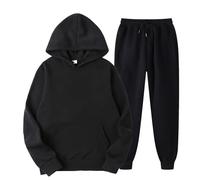 Ensemble de vêtements de détente pour femme - Sweat à capuche et pantalon - Grande taille - Pull à capuche - Pull d'été - Pull long avec poches - Vêtements de sport - Haut chaud, café, 3XL