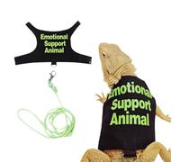 Ensemble de vêtements de dragon barbu avec laisse - Vêtements pour reptile faits à la main pour petits animaux de compagnie, cochons d'Inde et lézards - Harnais d'entraînement pour la marche en plein