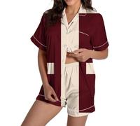 Ensemble de vêtements de nuit à manches courtes avec boutons sur le devant