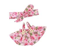 Ensemble de vêtements de poupée avec nœud floral et bandeau pour poupée de 17 cm en peluche exposition Spedup Accessoires Vêtements