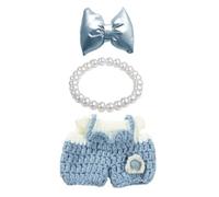 Ensemble de vêtements de poupée de 17 cm (sans poupée), vêtements de luxe mignons et bandeau à cheveux avec nœud