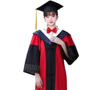 Ensemble de vêtements de remise de diplôme avec robe académique pour la classe de 2025 avec pompons, robe de célibataire en fibre de polyester durable, tenue haute, blanc, XL