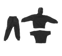 Ensemble de vêtements de soldat miniature en tissu de qualité supérieure, sweat à capuche, pantalon de survêtement et t-shirt pour figurines de collection