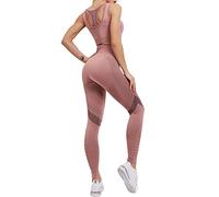 Ensemble de vêtements de sport pour femme sans couture de yoga, 2 pièces, ensemble d'entraînement, soutien-gorge de sport + legging de fitness gym running kit de gym legging push up taille haute et