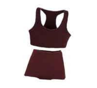 Ensemble de Vêtements de Sport pour Figurines d'action 1/12 avec Gilet et Short, Rouge Foncé