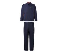 Ensemble de Vêtements de Travail de Soudure En Coton pour Hommes Veste Et Pantalon de Soudeur À Col Montant Vêtements de Travail Industriels(XXL)