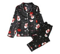 Ensemble de vêtements Deux pièces pour Petites Filles avec Hauts et Pantalons à Motifs festifs Manches Longues Tenue élégante pour Enfants Confortable et stylée (Black, 4-6 Years)