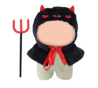 Ensemble de Vêtements d'halloween pour Poupée, Cape et Fourche du Diable Accessoires Amusants pour Peluche (Poupées Non Incluses)