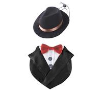 Ensemble de vêtements formels pour chien avec nœud papillon et collier en composant, idéal pour les fêtes, les séances photo, les mariages, les animaux domestiques