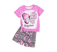 Ensemble de Vêtements pour Fille Pull et Pantalon de Jogging Enfant Casual Tenu Habit Sport Pull Gilet d'été pour Enfants avec Chemisier Côtelé et Jupe Vêtements Manches Dentelle Top #Y