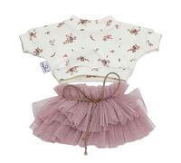 Ensemble de vêtements pour poupées - Vêtements pour poupées de 28 à 32 cm, avec jupe et pull rose foncé, accessoires de poupée, jouets pour petits enfants, tenue tendance pour les amateurs de poupées