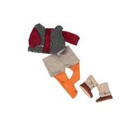 Our Generation - Tenue Deluxe Red My Mind BD30224Z - Short rayé et gilet fourrure - Poupées 46 cm