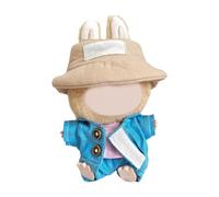 Ensemble de vêtements tendance en polyester doux pour poupée avec pantalon et chapeau - Vêtements de poupée élégants pour poupée de 1ère / 2e / 3e génération