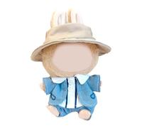 Ensemble de vêtements tendance en polyester doux pour poupée avec pantalon et chapeau - Vêtements de poupée élégants pour poupée de 1ère / 2e / 3e génération