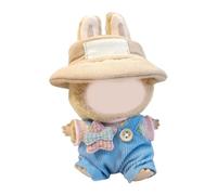 Ensemble de vêtements tendance en polyester doux pour poupée avec pantalon et chapeau - Vêtements de poupée élégants pour poupée de 1ère / 2e / 3e génération