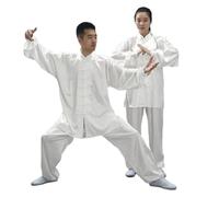 Ensemble de vêtements traditionnels for hommes et femmes, uniformes Tai Chi Kung Fu, haut et pantalon Wushu, Costumes de spectacle d'entraînement, 12 couleurs pour Tai Chi, Arts Martiaux(Color1,S)