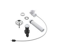 GROHE 40986SD0 vidage pour évier Noir, Acier inoxydable, Blanc