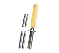 Ensemble de vide-fruits réglable en acier inoxydable pour la cuisine et même les piments - Mécanisme réglable avec design réglable - Jaune