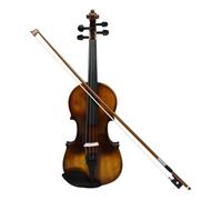Ensemble de violon 4/4 3/4 en bois massif pour débutant avec étui, archet, cordes et accessoires d'épaule(3-4 violin)