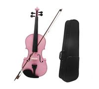 Ensemble De Violon Acoustique Taille 4/4 Violon Professionnel | Instrument à cordes en bois massif rose pour la pratique des débutants(Purple)