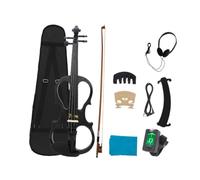 Ensemble De Violon Électrique Taille 4/4 Violon Professionnel | Plateau en érable pour pratique professionnelle(Black Set)