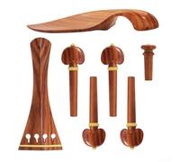 Ensemble de violon professionnel en palissandre avec cordier, quatre chevilles, mentonnière pour réparation et mise à niveau de violon 3/4, 4/4