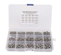 Ensemble de vis 500pcs M2 M3 M4 vis autotaraudeuses vis cruciformes vis de combinaison Kit d'assortiment de vis en acier inoxydable Vis à tête polyvalentes
