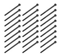 Ensemble de vis d'assemblage à tête creuse, Akozon Jeu de vis à tête cylindrique noire M3 Alliage de qualité 12.9 Acier Carbone 4-50 mm(M3*50mm,Partially Threaded-24 pièces)