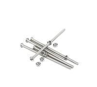 Ensemble de vis extra-longues en acier inoxydable 304, à tête ronde et écrou à rainure transversale, fixations M2 à M6(M4X110 5pcs)