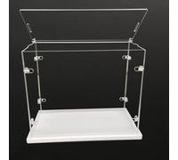 Ensemble de Vitrine en Acrylique Transparent Ouvert sur Le Dessus, Base épaissie, Fermoir en Forme de l Solide, Armoire à Poussière (Blanco, 40x30x25cm/16X12X10in)