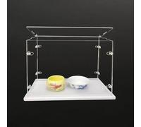 Ensemble de Vitrine en Acrylique Transparent Ouvert sur Le Dessus, Base épaissie, Fermoir en Forme de l Solide, Armoire à Poussière (Blanco, 55x33x30cm/22x13x12in)