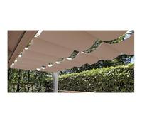 Ensemble de voile d'ombrage imperméable pour pergola - Protection UV - Pour terrasse, véranda, jardin (kaki, 1,5 x 2 m) - Résistant au soleil et aux intempéries