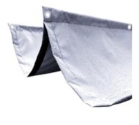 Ensemble de voile d'ombrage rectangulaire imperméable pour pergola - Protection anti-UV pour terrasse, terrasse, jardin (gris, 1 x 5 m) - Solution élégante