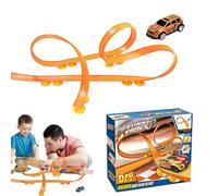 Ensemble de Voiture Jouet sur Piste Flexible - Kit de Jeu de Course sur Route pour Press and Go, Jouet d'aventure sur Piste Pliable, Jeu de véhicule interactif Durable | Noël Halloween Fête d'