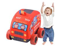 Ensemble de voitures à tirer,voitures à tirer | Ensemble de véhicules de mini jouets de dessin animé | Véhicules souples à puissance de friction, à traction pour tout-petits, âgés de 1 à 3 an