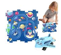 Ensemble de Voitures de Course de Race pour Puzzle, Piste de Course de Puzzle pour,Ensemble de Pistes en Voiture pour Les - Jeu de Construction de véhicules de Rail éducatif, Jeux de véhicules de Cou