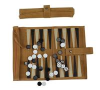 Ensemble de voyage d'échecs et de backgammon, jeu de société en bois complet avec écrous et pièces