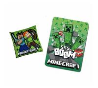 Ensemble de voyage - Minecraft - Plaid et Coussin - 100% Polyester - Doux et Chaleureux - Idéal pour Enfants