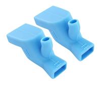 Ensemble de voyage portable 2 pièces : gobelet pour bain de bouche et support de brosse à dents, extension de robinet en silicone, aide au lavage des mains pratique pour les, compact et facile