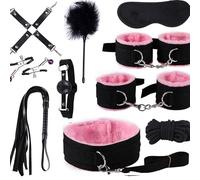 Ensemble de yoga multifonctionnel en nylon rose, 10 pièces, jouet confortable, masque pour les yeux noir, convient à tout le monde, cadeau de couple -fr-K7