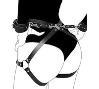 Ensemble de yoga pour femmes en PU - Style punk - Adapté aux activités quotidiennes - Ensemble de vêtements ajustable