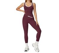 Ensemble de yoga sans coutures à taille haute dans le dos, avec soutien-gorge intégré, haut et legging sport pour la course pied fitness. Robe Tee Shirt Femme Pantalon Rose Gilet Ete VêTements