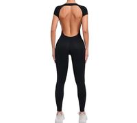 Ensemble De Yoga Sexy, Dos Nu, Une Pièce, Barboteuse for Femmes, Vêtements De Yoga À Séchage Rapide, Body D'entraînement, Combinaison De Sport Évasée for Femmes(Black,S)