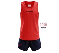 Ensemble débardeur et short Givova New york Rouge L Unisex