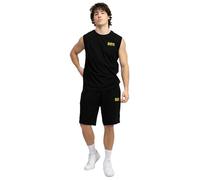 Ensemble débardeur et short pour homme BENLEE, coupe classique, LEVANT, noir/jaune, taille M