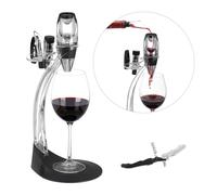 Ensemble décanteur de vin 7 pièces noir décanteur de vin deluxe aérateur de vin