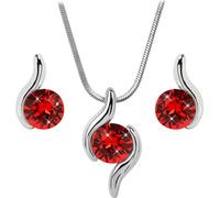 Ensemble décent de collier et boucles d'oreilles Chaton Wave Light Siam
