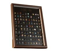 Ensemble D'échantillons De Minéraux Naturels - 820 G | Kits D'enseignement Pour La Géologie | Collection Cristaux | Échantillons De Quartz Améthyste | Présentoir En Bois | Ressources D'étude En Salle