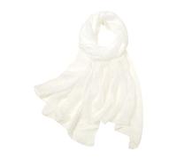 Ensemble d'écharpes tendance multicolores colorées en mousseline de soie de couleur unie fine et régulière écharpe légère marron clair, blanc, taille unique