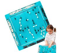 Ensemble d'échecs en Noir et Blanc, échec Portable Ensemble pour Les,Échecs de Voyage en Noir et Blanc | Échecteur Portable, Connexion Interactive de la chaîne de Puzzle pour Les rassemblements d'ami